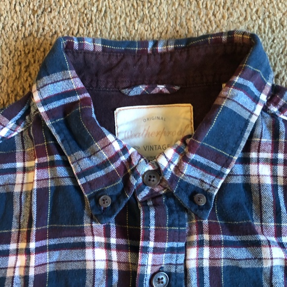 Weatherproof Vintage men’s flannel large plaid pattern Longsleeve casual button - Picture 4 of 8